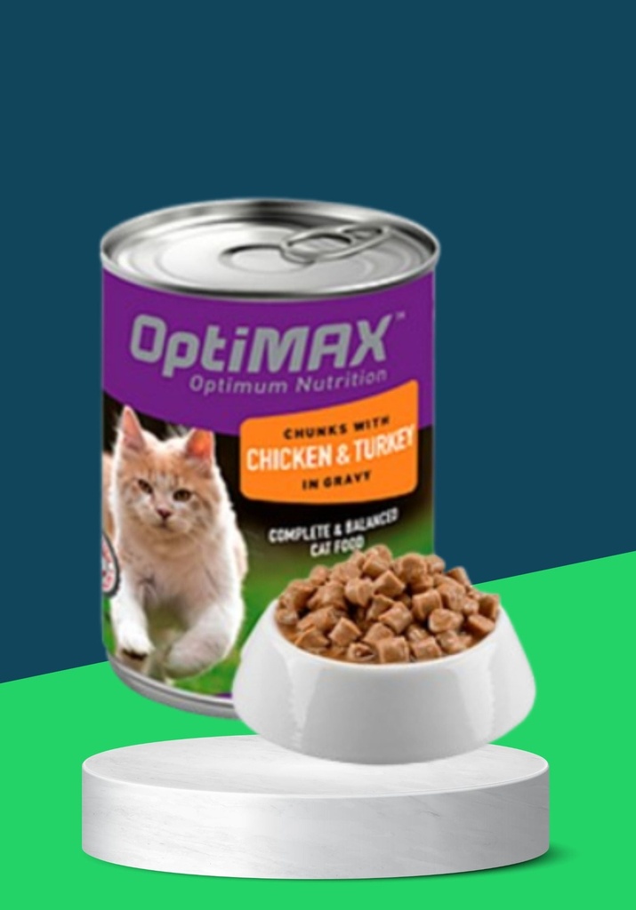 OPTIMAX CAT CAN: CHICKEN & TURKEY 12PCS