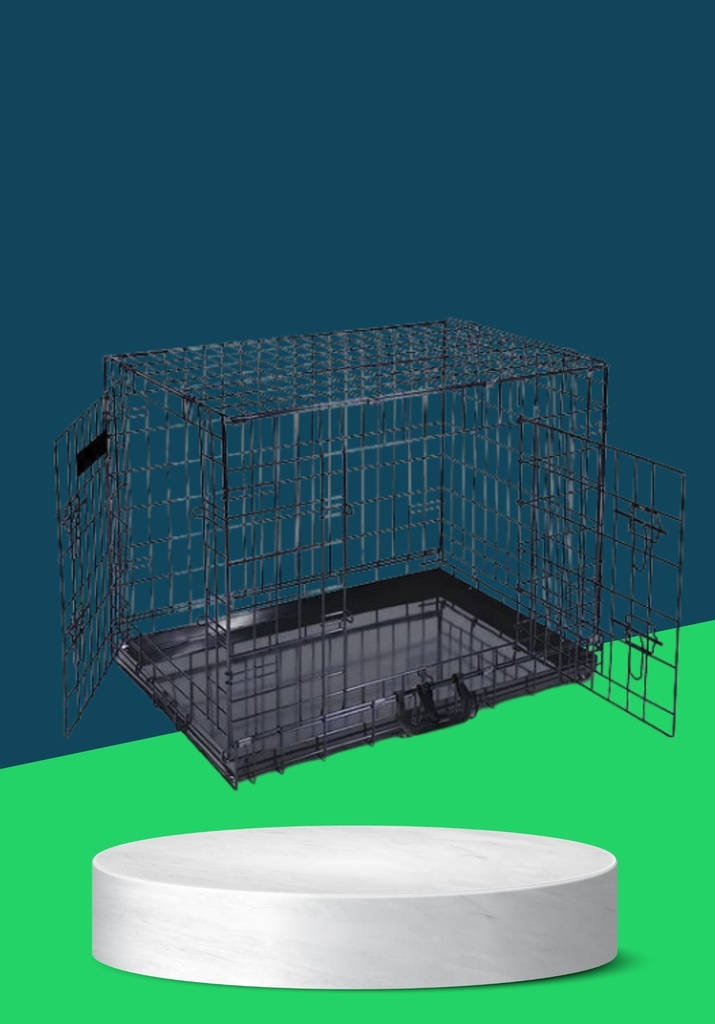 SILVER BLACK COLLAPSIBLE CAGE SIZE 1
