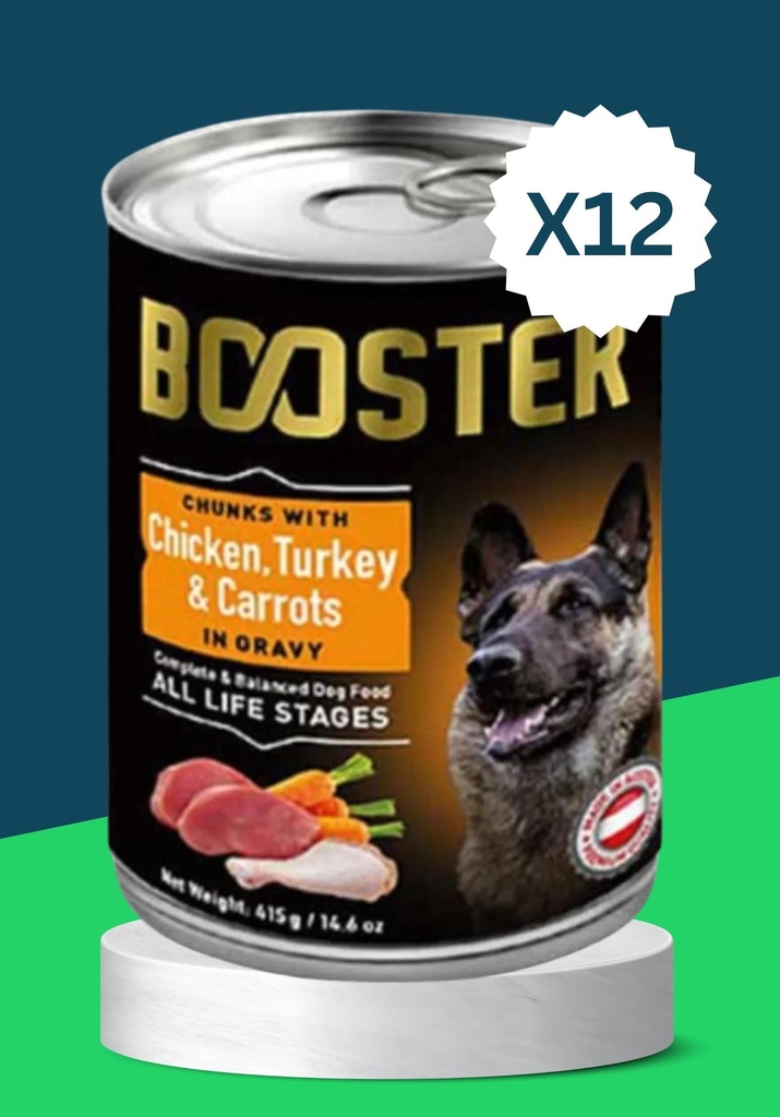 BOOSTER CAN CHICKEN & TURKEY *12